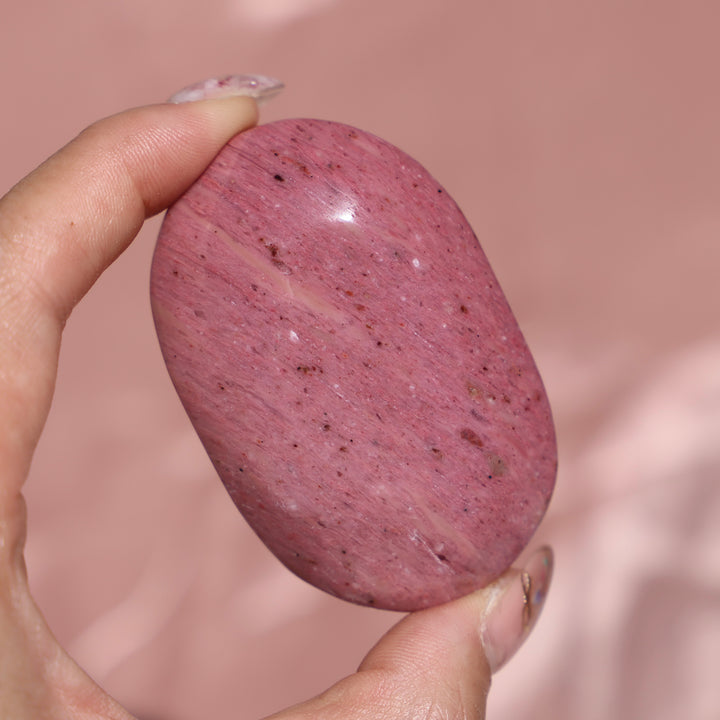 Australian Pink Petrified Wood Palm Stone