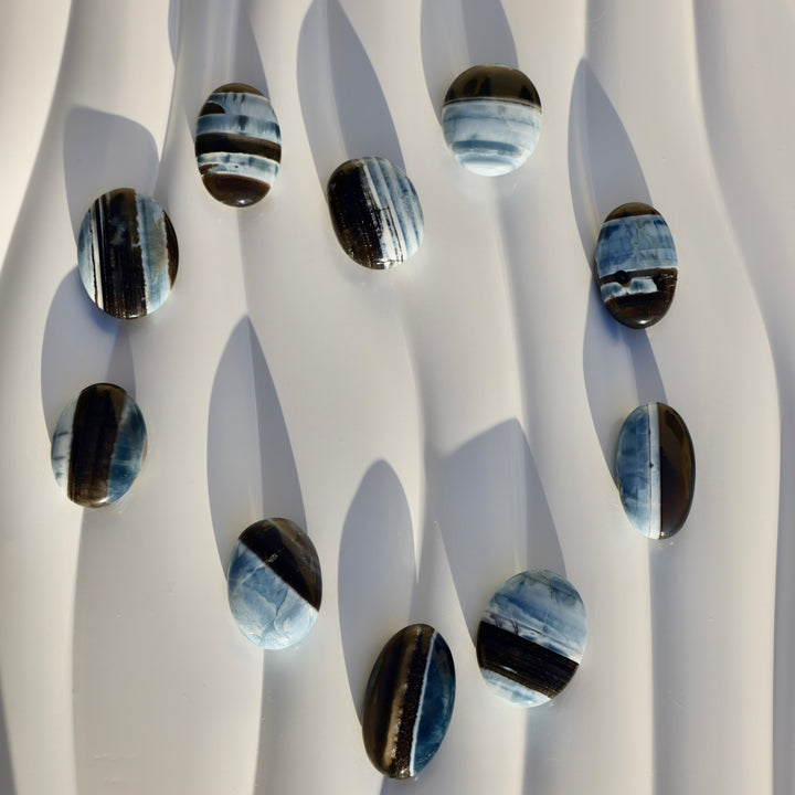 Blue Owyhee Opal Palm Stone