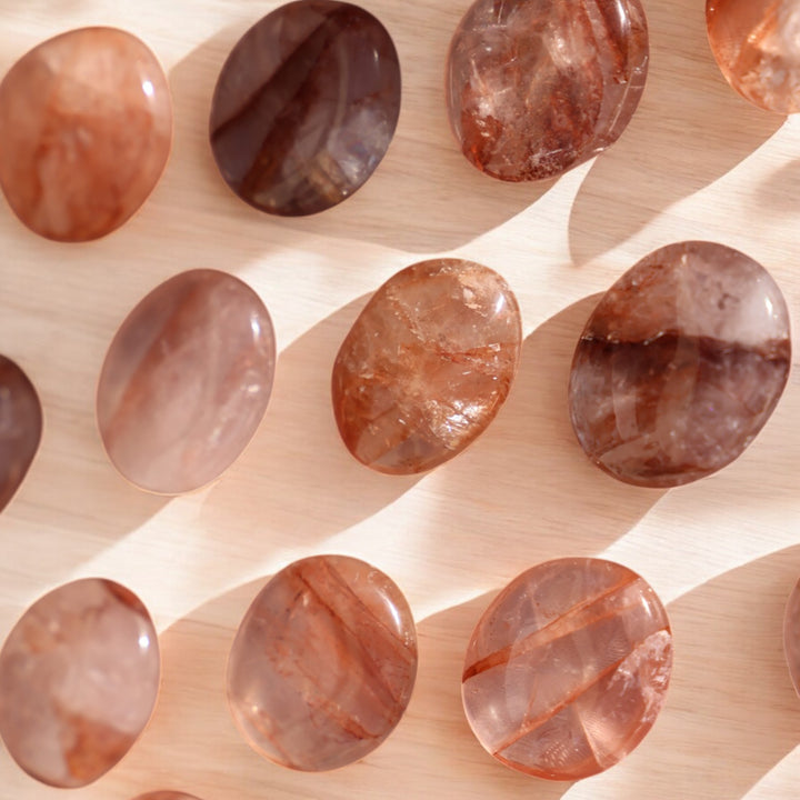 Fire Quartz Palm Stone