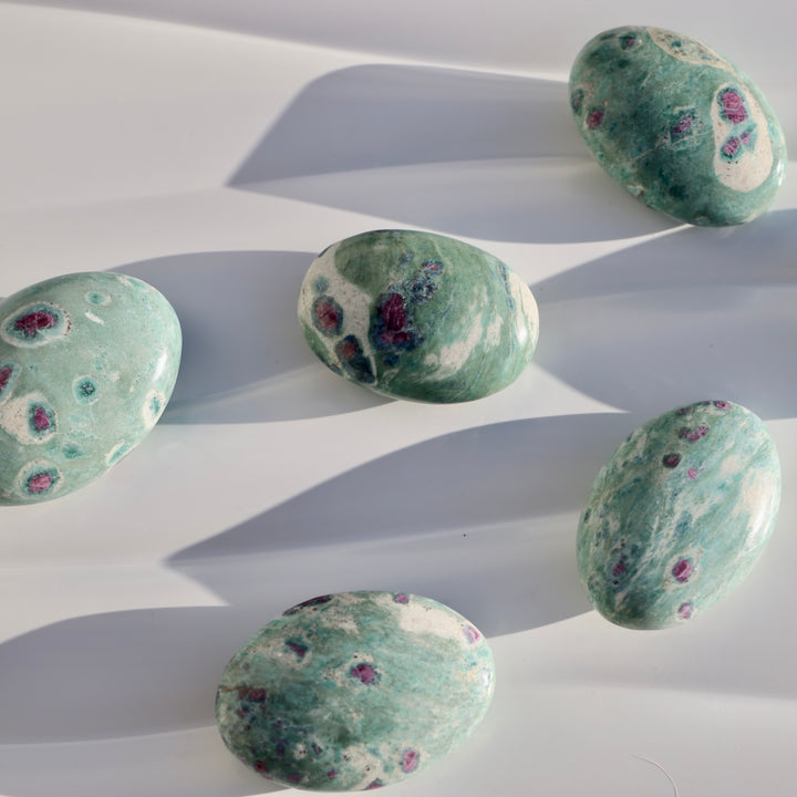 Large Ruby Fuchsite Palm Stone