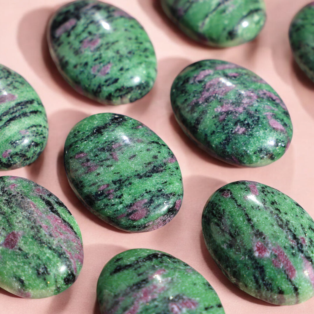 Ruby Zoisite Palm Stone - Enchantia Muse