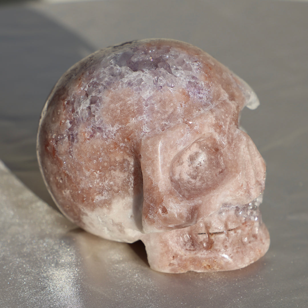 'Shard' Large Druzy Pink Amethyst Crystal Skull