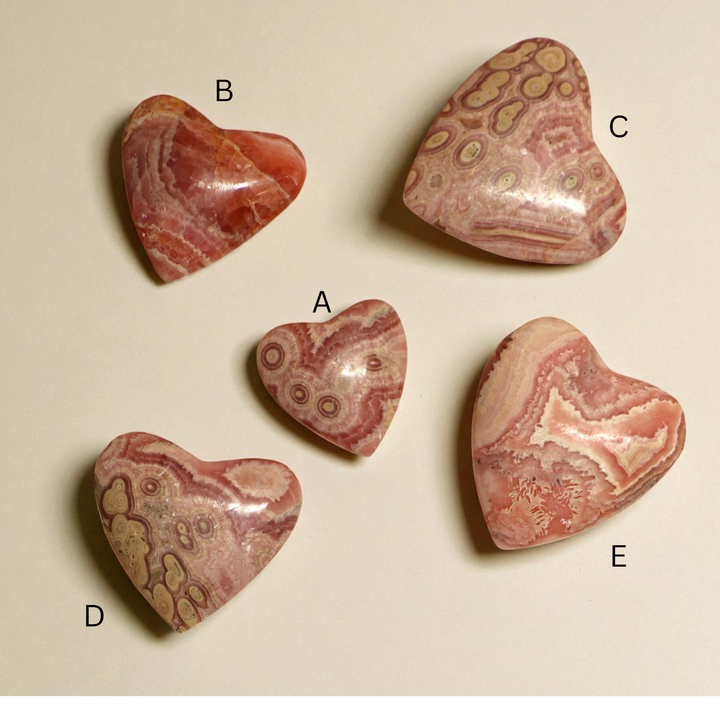 Rhodochrosite Heart