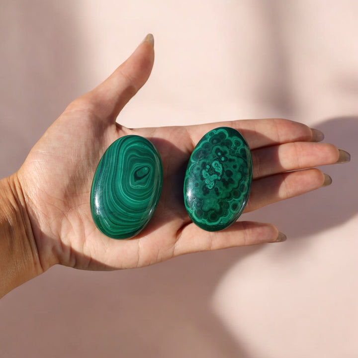 Malachite Palm Stone - Enchantia Muse