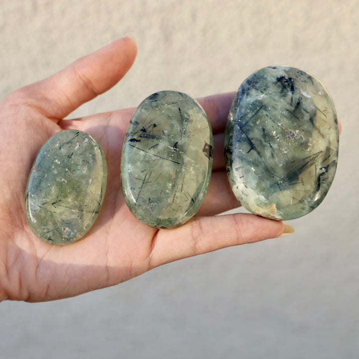 Prehnite Palm Stone