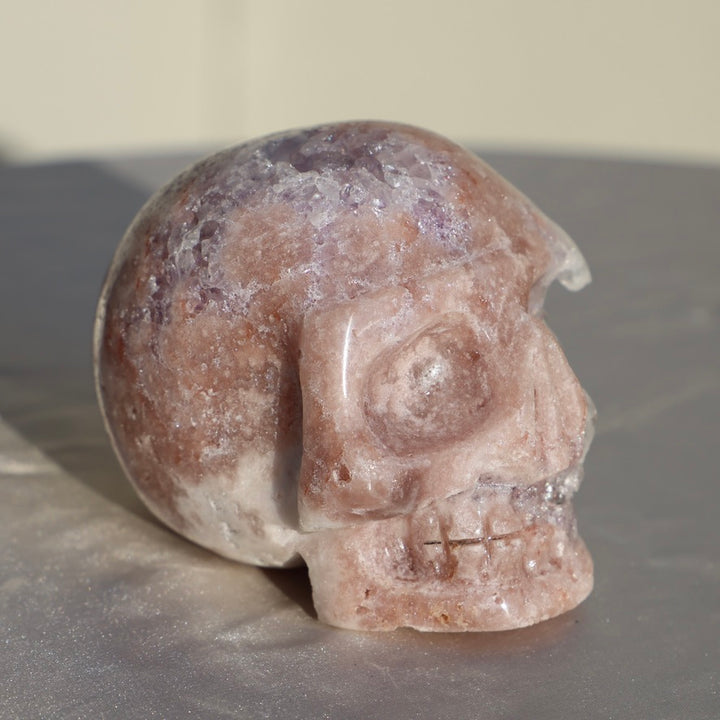 'Shard' Large Druzy Pink Amethyst Crystal Skull
