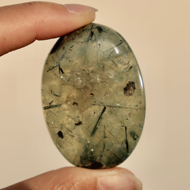 Prehnite Palm Stone