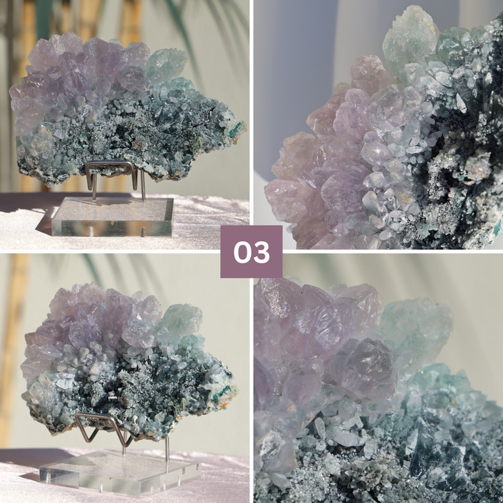 Rainbow Radial Amethyst Flower Cluster