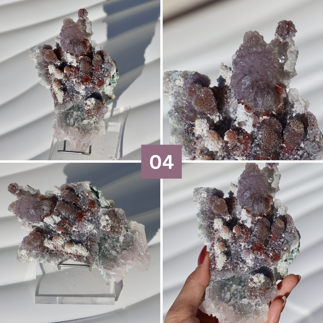 Rainbow Radial Amethyst Flower Cluster