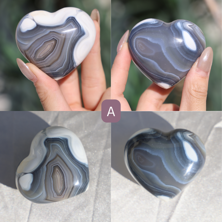 Orca Agate Heart