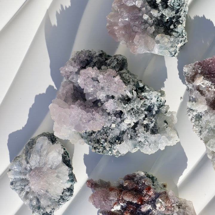 Rainbow Radial Amethyst Flower Cluster