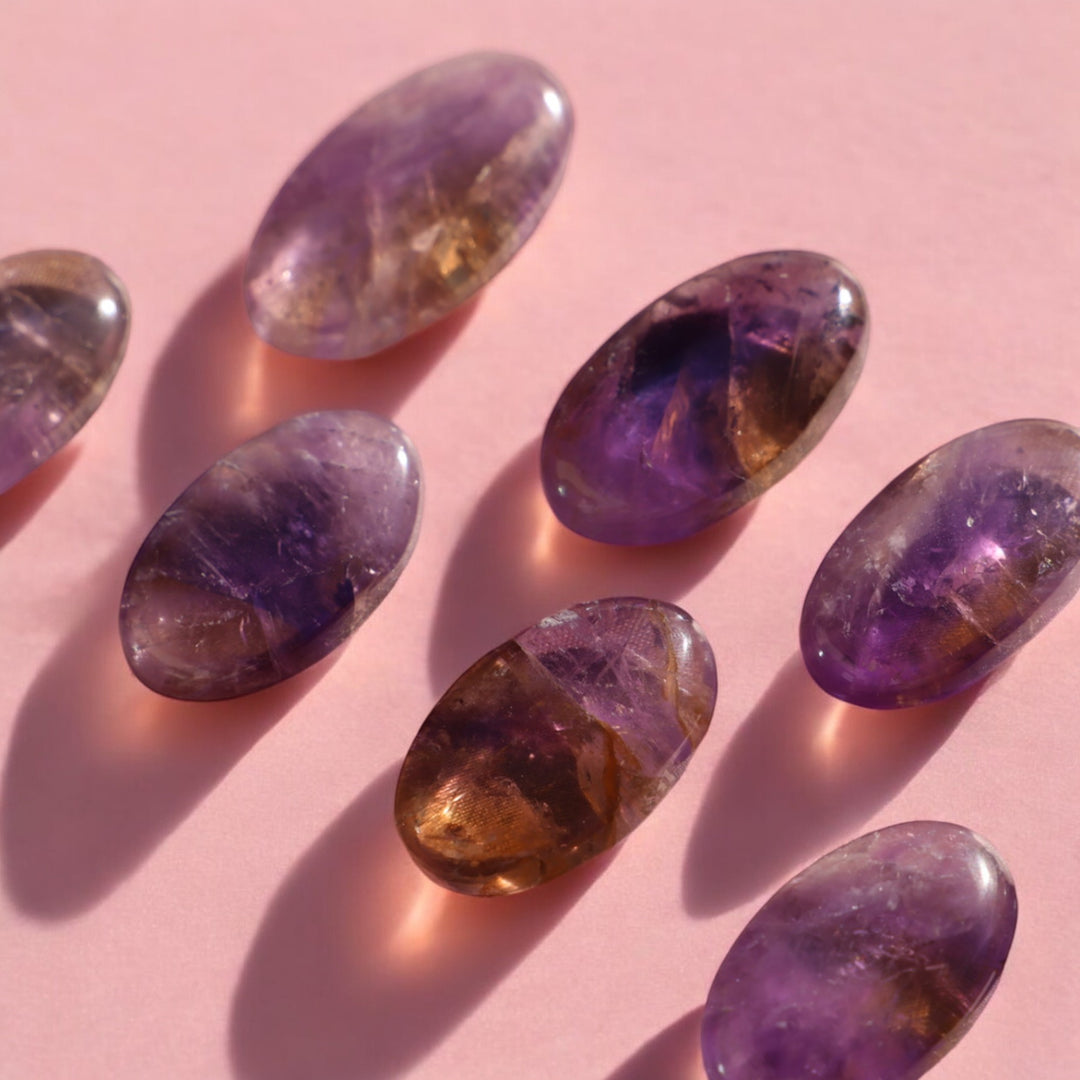 High Quality Ametrine Palm Stone - Enchantia Muse