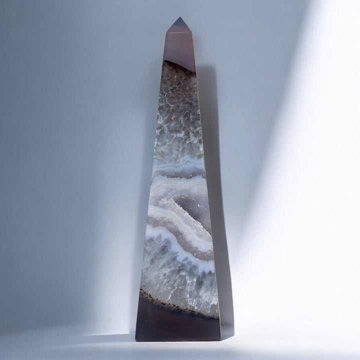 'Canyon' Druzy Agate Obelisk - Enchantia Muse