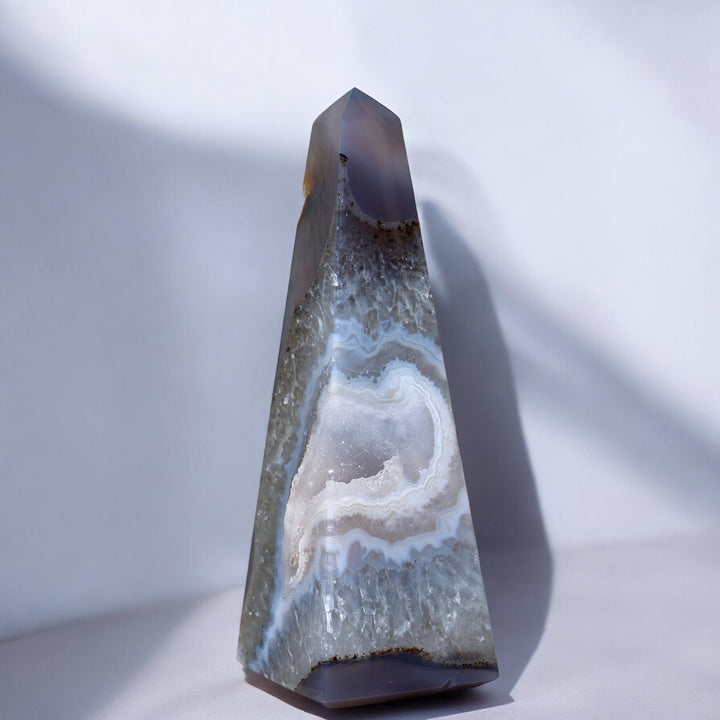 'Canyon' Druzy Agate Obelisk - Enchantia Muse