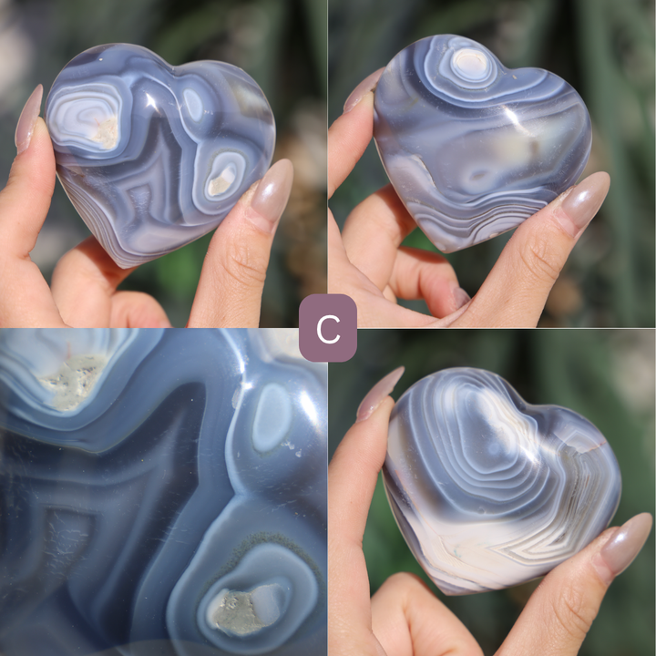 Orca Agate Heart