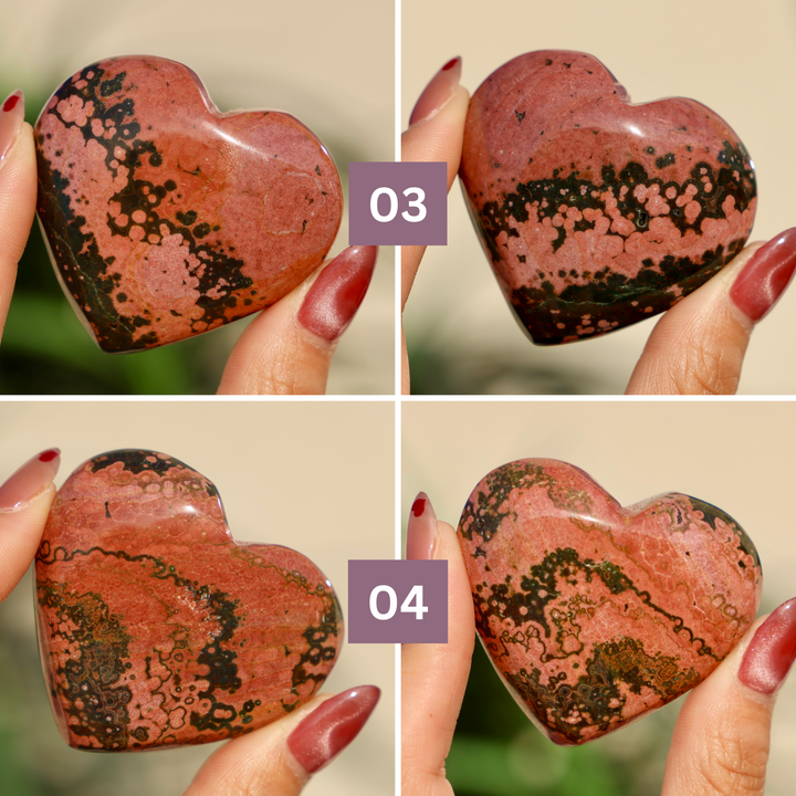 Rare Kabamby Ocean Jasper Heart - Grade AAA