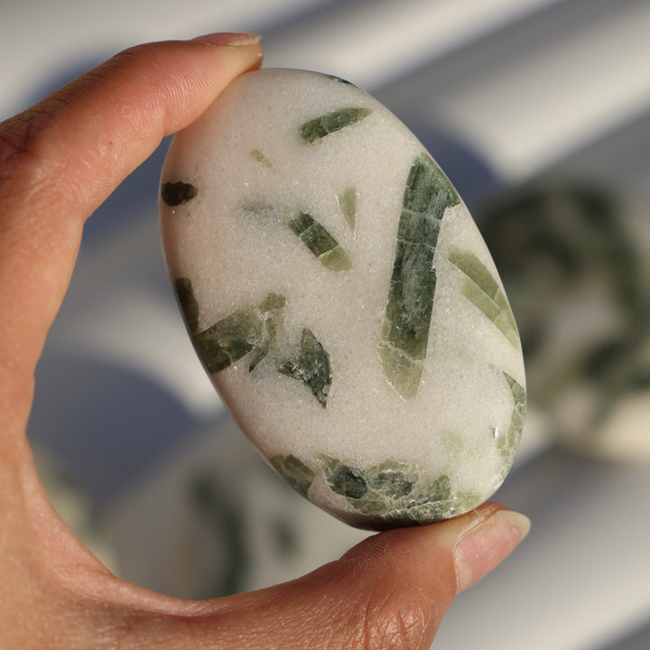 Actinolite in Dolomite Palm Stone