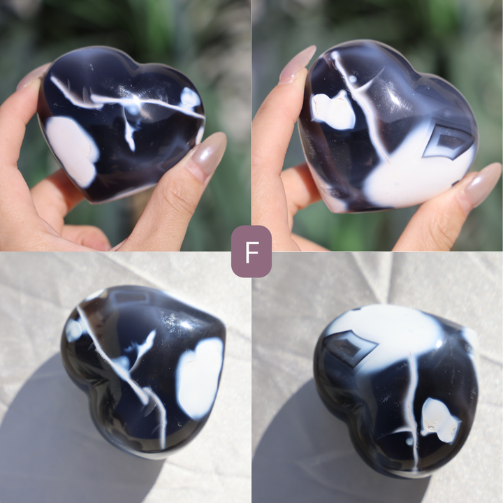 Orca Agate Heart