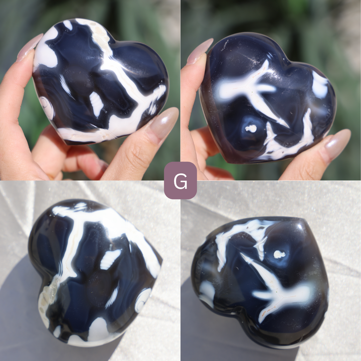 Orca Agate Heart