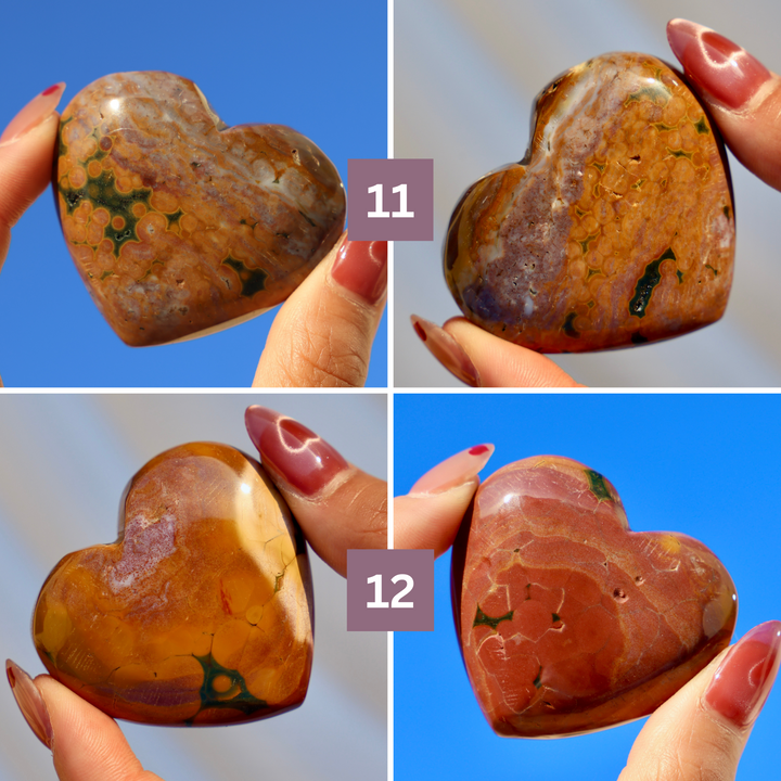 Rare Kabamby Ocean Jasper Heart - Grade AAA