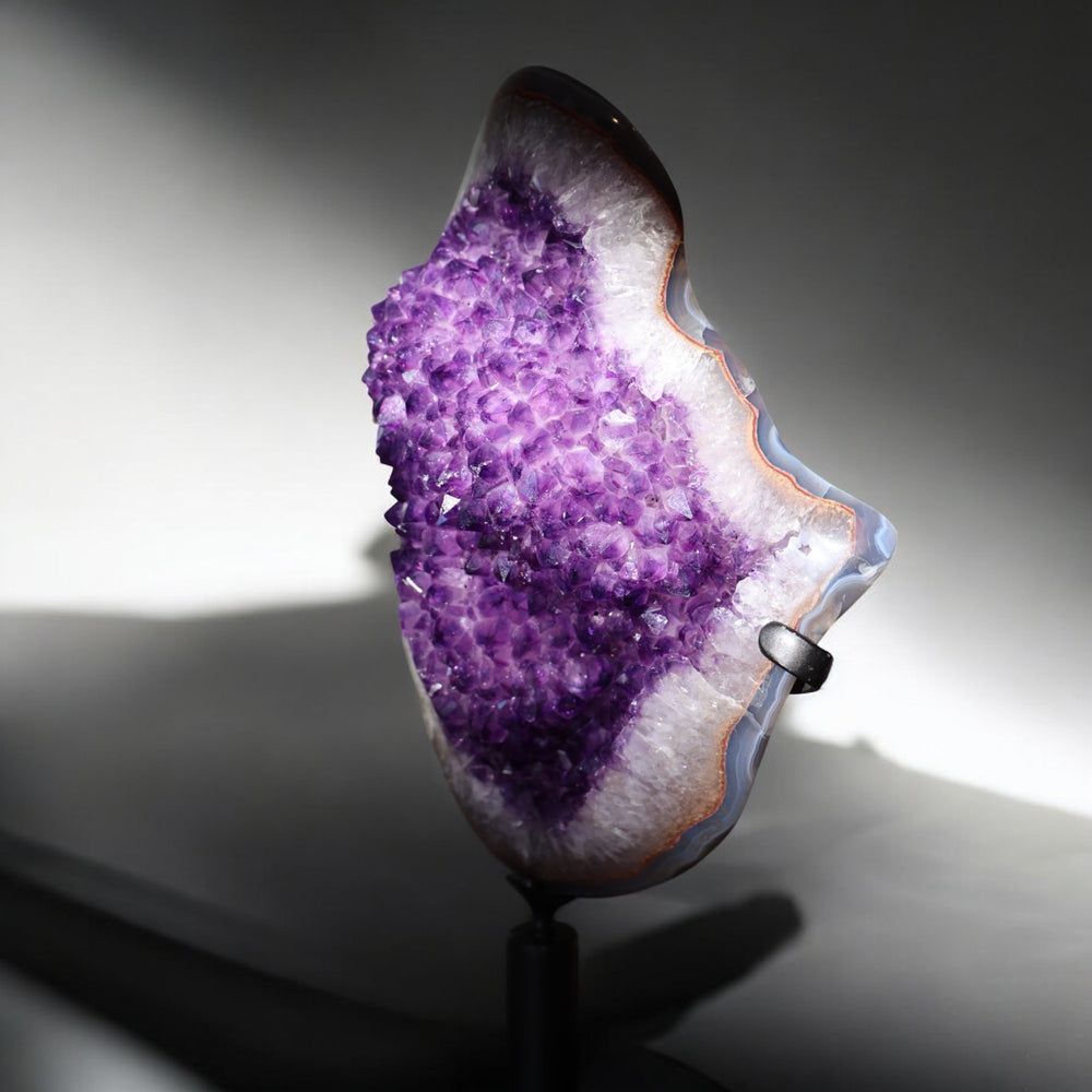 'Sting Ray' Natural Amethyst on Stand - Enchantia Muse