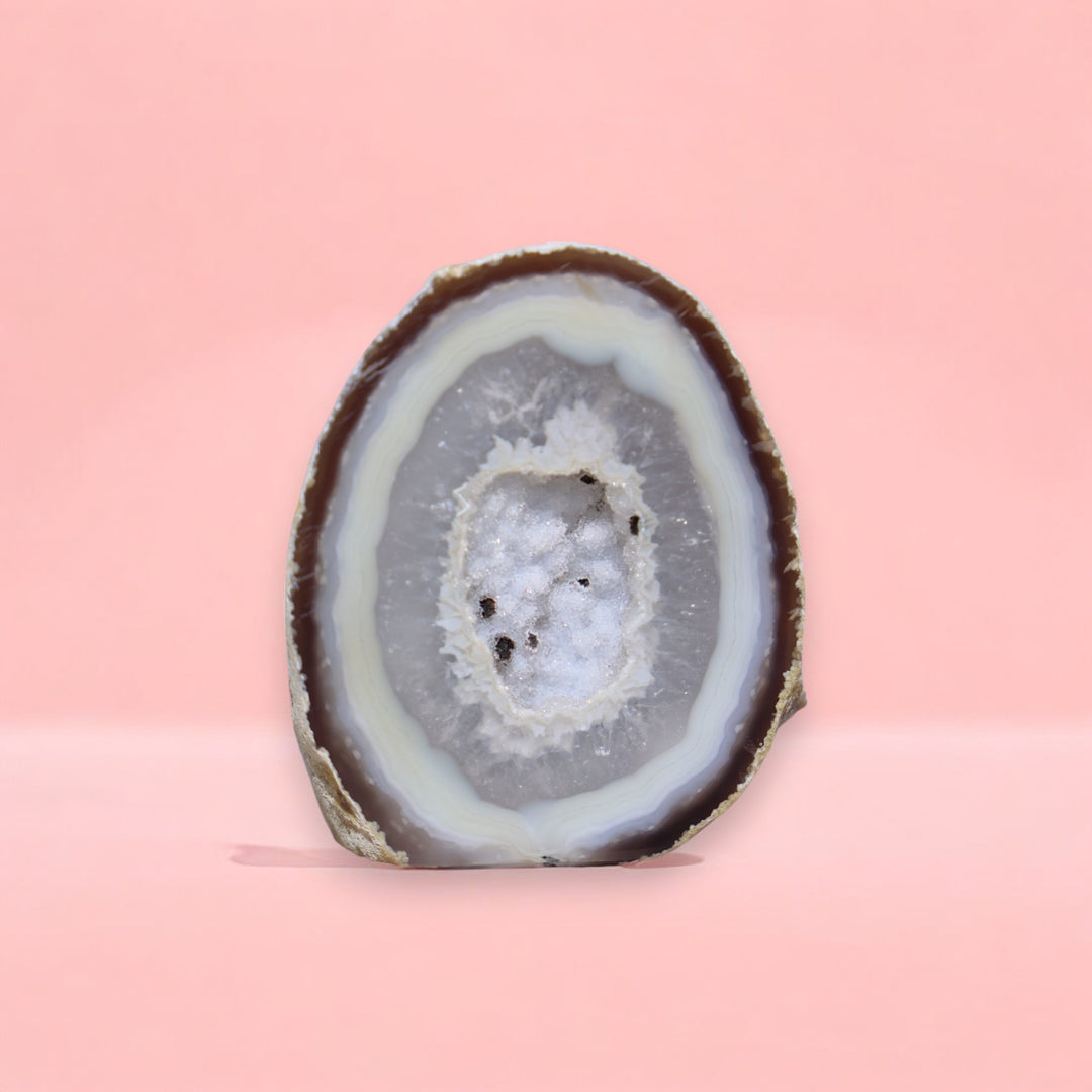 'EGGIE' Druzy Agate Cut Base - XS - Enchantia Muse