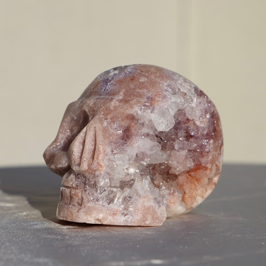 'Shard' Large Druzy Pink Amethyst Crystal Skull