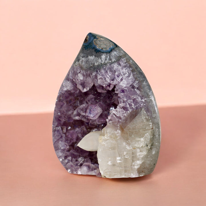 'Grotto' Amethyst Calcite Flame - Enchantia Muse