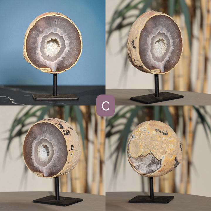 Agate Geode on Stand