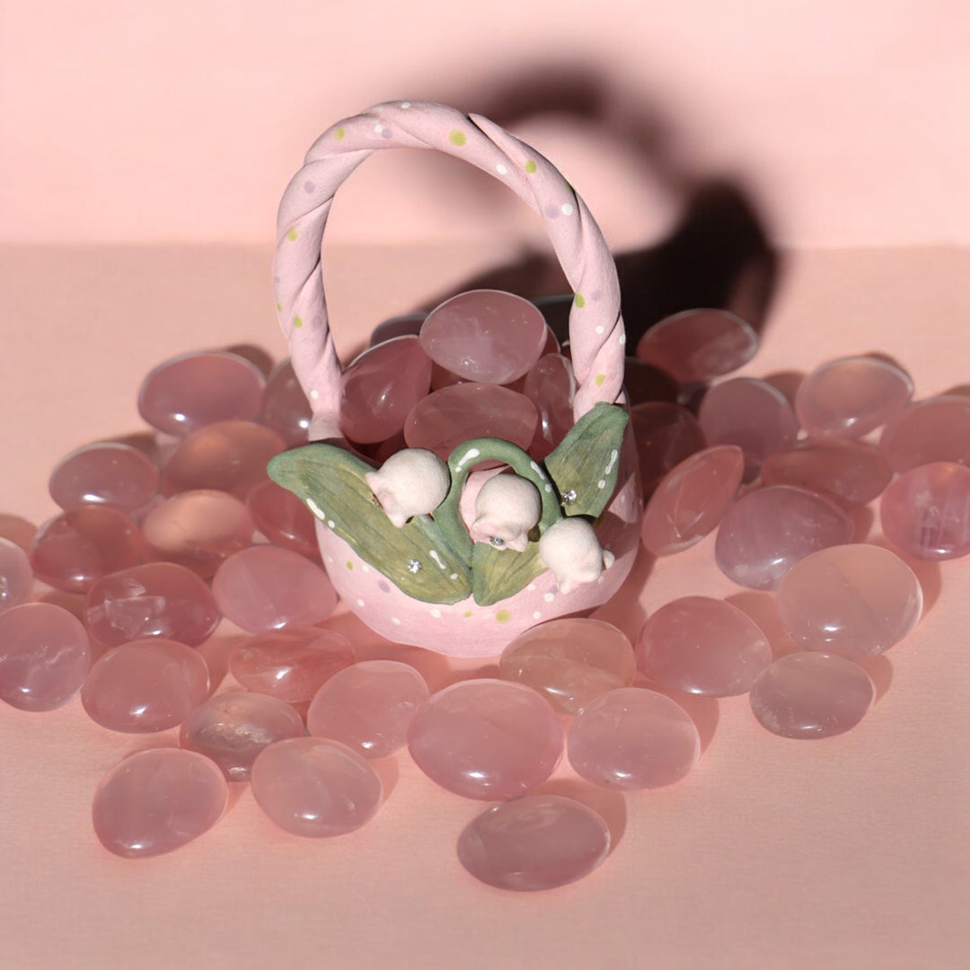 Jello Rose Quartz Tumble Stone - Enchantia Muse