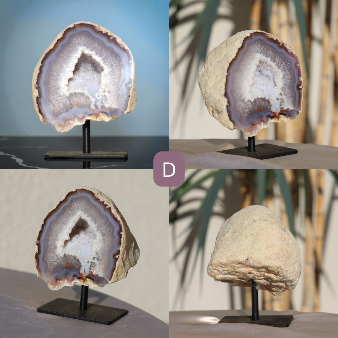 Agate Geode on Stand