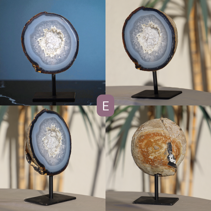 Agate Geode on Stand
