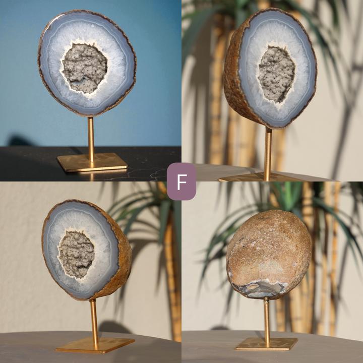 Agate Geode on Stand