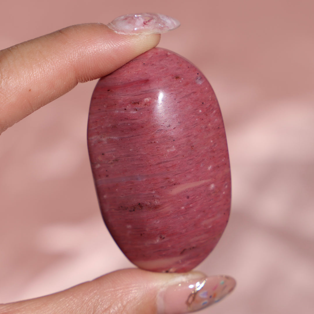 Australian Pink Petrified Wood Palm Stone