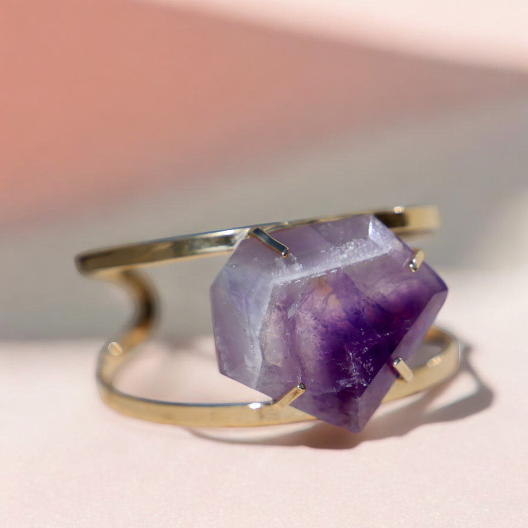 Phantom Amethyst Bangle Bracelet - Enchantia Muse