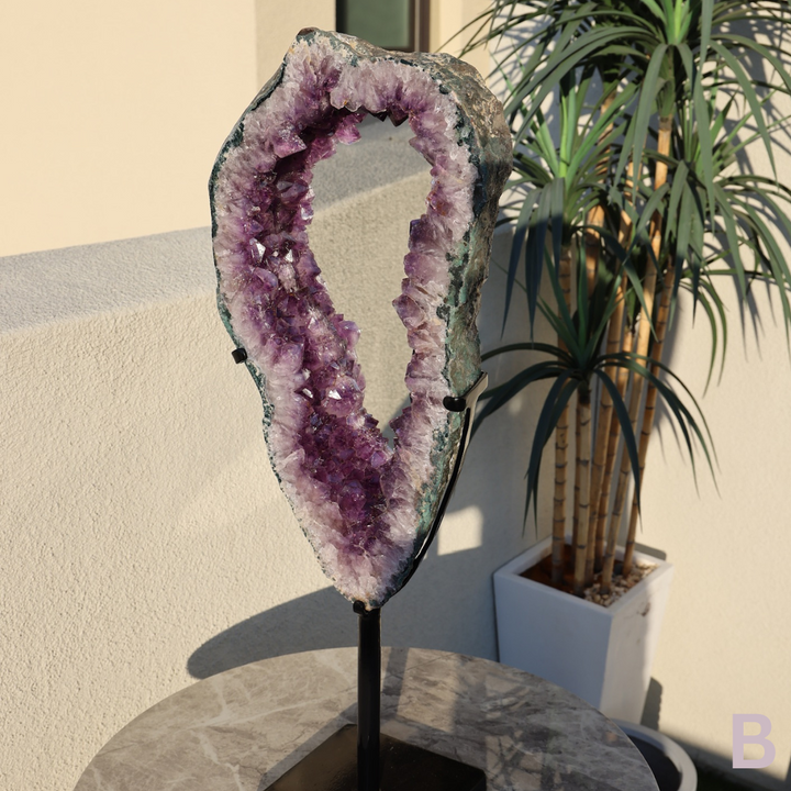 XL Amethyst Portal Mirror on Stand