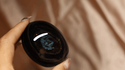 Velvet Obsidian Palm Stone #9 Highest Quality