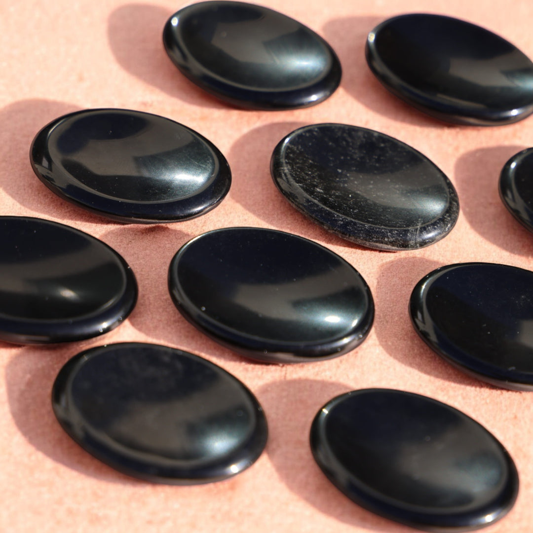 Black Obsidian Worry Stone - Enchantia Muse