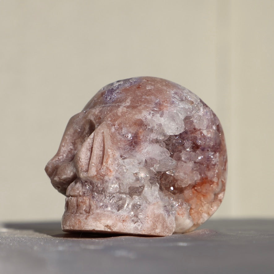 'Shard' Large Druzy Pink Amethyst Crystal Skull