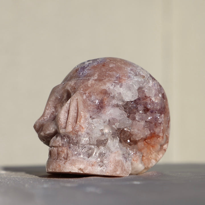 'Shard' Large Druzy Pink Amethyst Crystal Skull