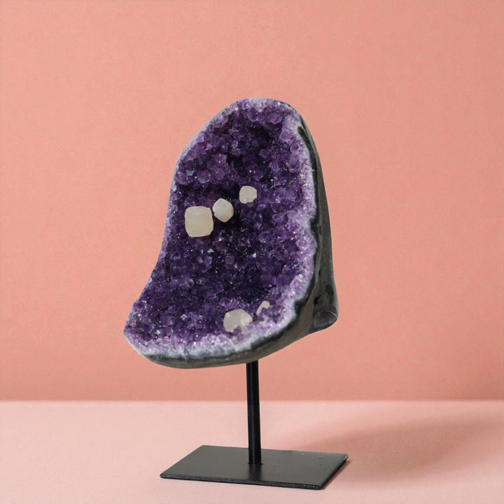 Amethyst with Calcite on Stand #5