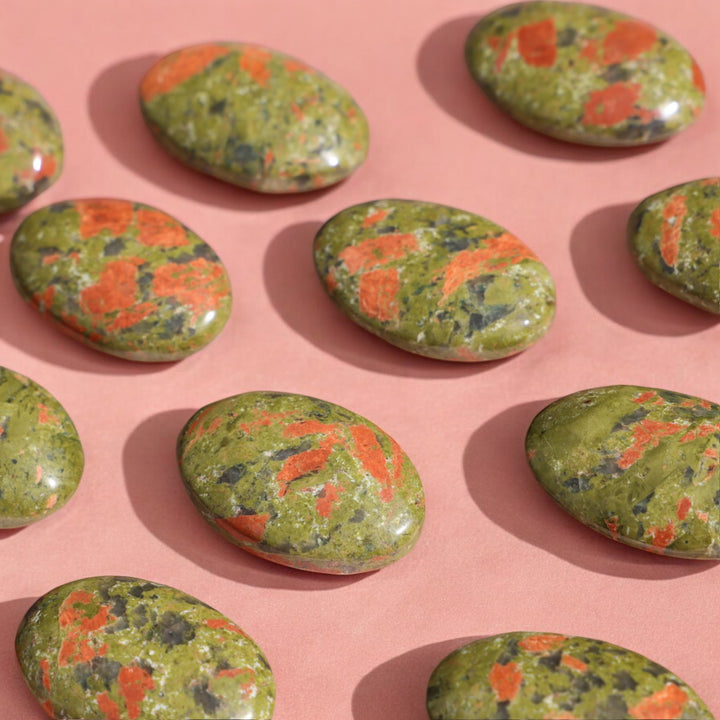 Unakite Palm Stones - Enchantia Muse