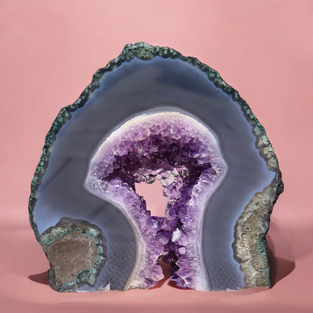 'SPLASH' Amethyst Agate Free Form Slab - Enchantia Muse