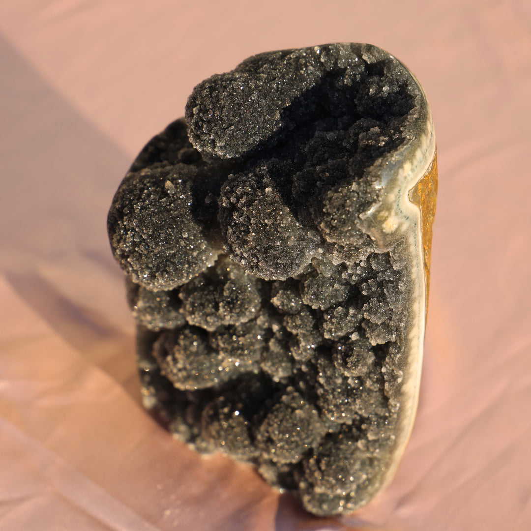 Sugar Druzy Black Amethyst with Bubble Formations - Enchantia Muse