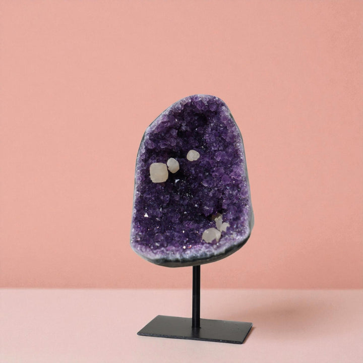Amethyst with Calcite on Stand #5