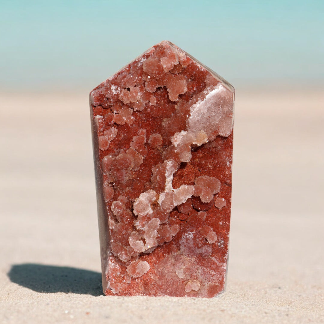 'RASBERRY' Large Druzy Pink Amethyst Tower - Enchantia Muse