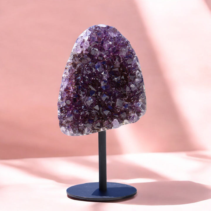 'MAKI' Amethyst with Agate on Stand - Enchantia Muse