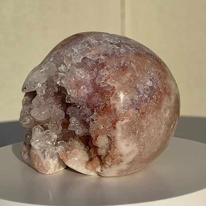 'Shard' Large Druzy Pink Amethyst Crystal Skull