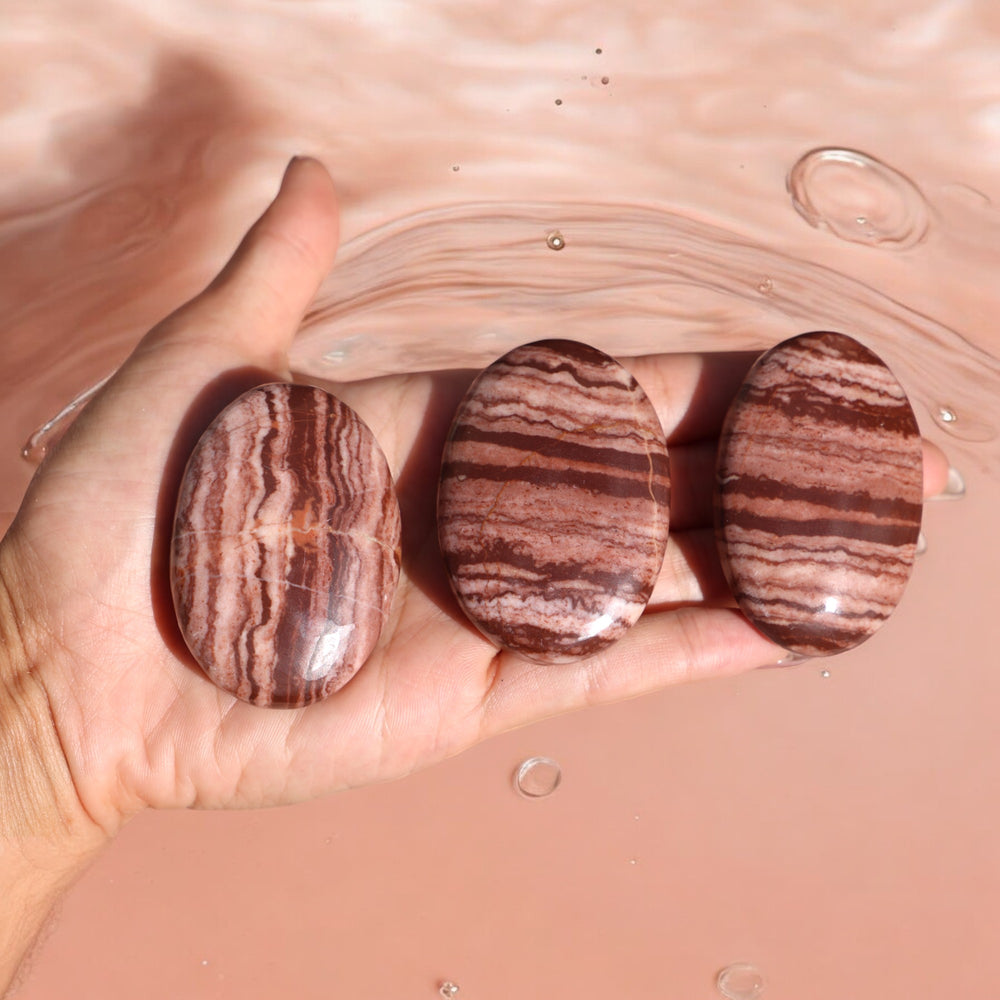 Chocolate Jasper Palm Stone - Enchantia Muse