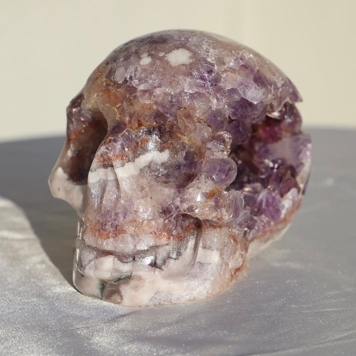 'Portal' Large Druzy Pink Amethyst Crystal Skull